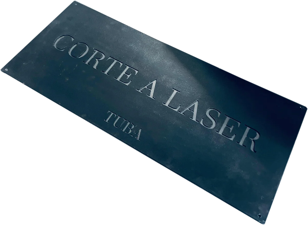 Placa em Aço Carbono c/ Corte a Laser